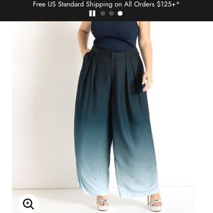 ELOQUII Wide Leg Printed Pants NWT